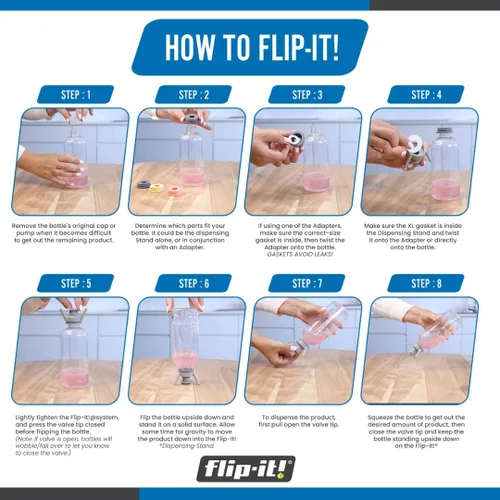 Vista 8 de Flip-It! botella Kit de vaciado, 2-Pack - baño y belleza