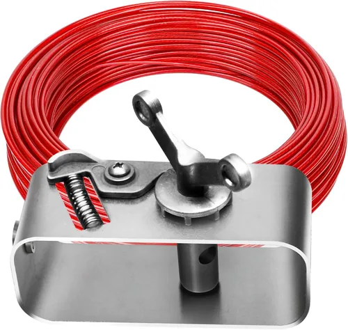 Vista 7 de Cable de cubierta para piscina, cable de 131 CW de 131 pies y cabrestante resistente para invierno, seguro sobre el suelo, cubierta de piscina