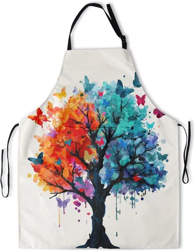 Vista 24 de Delantal con bolsillos, delantales para mujeres y hombres, delantal de cocina para cocinar, jardinería, servidor, camarera, pintura