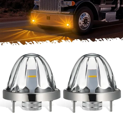 Vista 10 de Partsam 2 Piezas Luces de Cristal de Sandía [Patentadas] Lente Transparente Luz LED Blanca de Marcha con Bisel de Acero Inoxidable de Repuesto