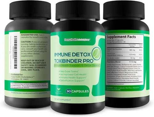 Vista 4 de Immune Detox Toxibinder Pro - Suplemento de desintoxicación y apoyo inmunológico - Ayuda a expulsar toxinas - Limpieza de desintoxicación natural