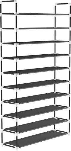 Vista 7 de Lavish Home Estante de almacenamiento de zapatos, organizador de zapatos de 5 niveles para armario, baño, entrada, estante para zapatos