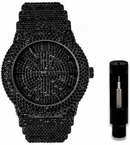 Vista 9 de ICE STAR Reloj de diamantes completamente incrustado para hombre, caja de 46mm
