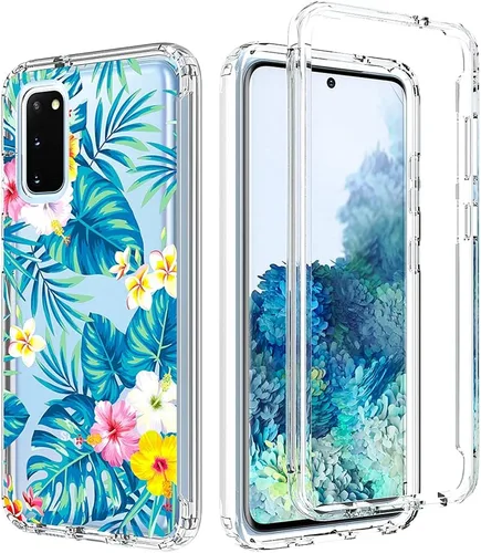 Vista 6 de Funda para Galaxy S20 5G de 6.2 pulgadas (no compatible con S20 FE), para Samsung S20 Clear Case, TPU 360 cuerpo completo a prueba de golpes híbrido