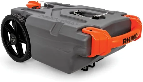 Vista 2 de Camco Rhino - Tanque portátil de 15 galones para autocaravana y medidor de tanque Rhino RV Cuenta con una fácil instalación, se fija a una