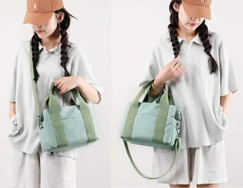 Vista 3 de Bolso de mano para mujer, bolso pequeño con estilo, mini bolso de mano, bolso de lona Hobo, bolso cruzado de moda, bolso de hombro, bolsa de viaje