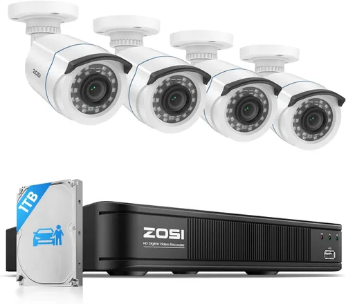 Vista 15 de ZOSI - Cámara de seguridad para exteriores e interiores de 2MP, 1080p HD, 1920TVL (híbrida 4 en 1 HD-CVI/TVI/AHD/960H analógica CVBS), 24 ledes