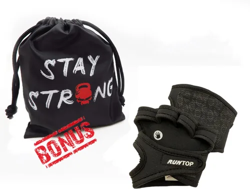 Vista 7 de RUNTOP Guantes de entrenamiento para fitness, entrenamiento cruzado, WODS, gimnasio, yoga, ejercicio, almohadillas de agarre para levantamiento