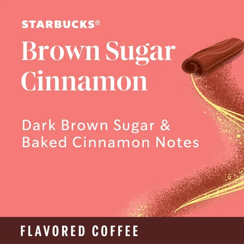 Vista 4 de Cápsulas de café K-Cup de Starbucks, Café con sabor caliente o helado, Azúcar moreno y canela, 10 cápsulas Keurig