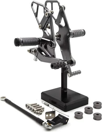 Vista 8 de FXCNC Juego de clavijas traseras CNC Billet para motocicleta, reposapiés totalmente ajustables, compatible con MT-07 FZ07 MT07 FZ-07 FZ-07