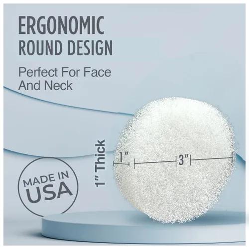 Vista 4 de HartFelt Limpiador facial redondo para mujer, esponjas faciales reutilizables para limpieza diaria, almohadillas exfoliantes faciales para eliminar