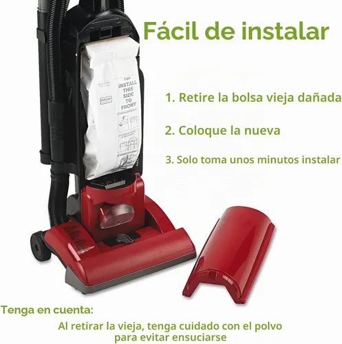Vista 5 de Bolsas de polvo para aspiradora, 10 unidades, tipo U, bolsas de almacenamiento de repuesto para Dirt Devil, bolsas desechables verticales Ultra