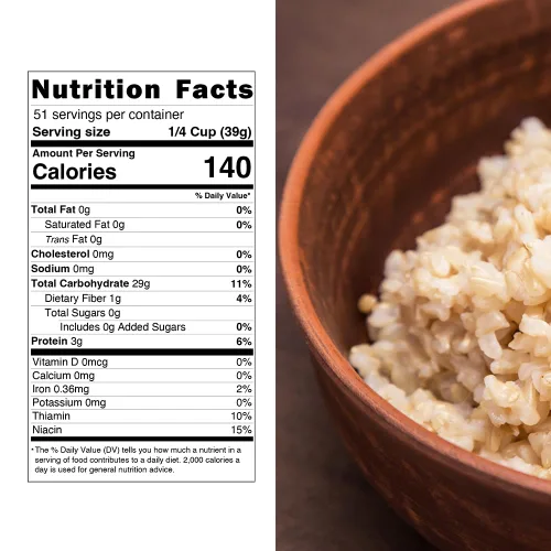 Vista 2 de Kagayaki Haiga Genmai - Arroz integral de grano corto de California, rico en proteínas y fibra, ideal para cocinar consciente de la salud, perfecto