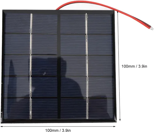 Vista 7 de Panel solar de 1.2 W 5 V, cargador solar portátil de polisilicio con cable electrónico, para teléfono, tableta, cámara al aire libre DIY