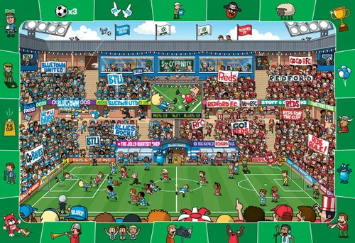Vista 2 de EuroGraphics Puzzle de 100 piezas de Soccer Spot & Find