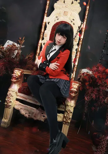 Vista 7 de DAZCOS Talla de EE UU - Disfraz de cosplay de Kakegurui Jabami Yumeko para mujer