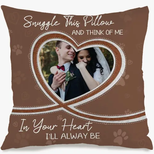 Vista 9 de Pillow Case Featuring one Photo and Custom Message Giving Your Space Unique Style and Presenting a Warm Gift Option 1 Photo&text