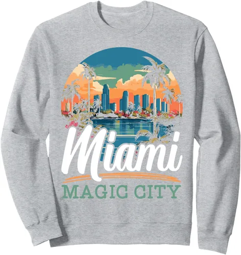 Vista 3 de Miami City Florida USA State America United States Sweatshirt