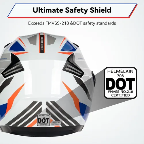 Vista 4 de Casco de motocicleta de cara abierta 3/4 para adultos, hombres y mujeres, aprobado por DOT, casco de carreras de bicicleta de calle, casco