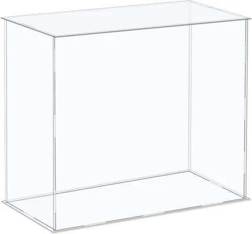 Vista 17 de MECCANIXITY Vitrina de acrílico Caja de plástico Caja de almacenamiento de cubo transparente Ensamble escaparate de 14.1 x 12.2 x 10.2 pulgadas