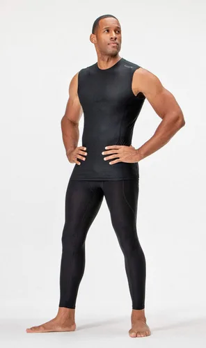 Vista 6 de DEVOPS Paquete de 3 camisas de compresión atléticas sin mangas para hombre