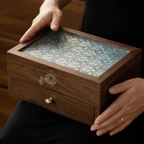 Vista 5 de T Tulead Cerraduras de bronce mini caja de embutir decorativas antiguas cerraduras de caja de joyería cerradura de gabinete de reemplazo 2
