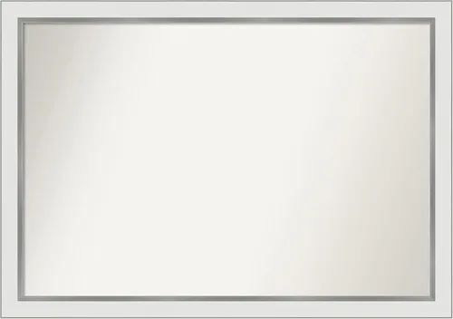 Vista 23 de Amanti Art Espejo personalizado, espejo de baño estrecho Alexandria White Wash, espejo de pared o espejo de tocador de baño sobre el fregadero