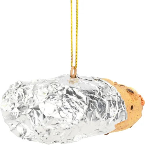 Vista 5 de Tree Buddees Burrito envuelto en papel de aluminio adorno navideño