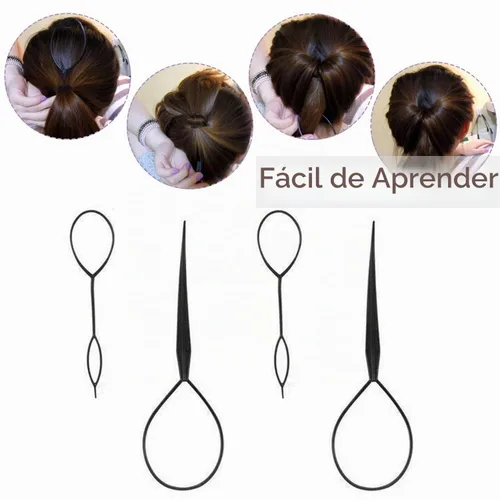 Vista 6 de Juego de 27 piezas de peinado, herramientas de diseño de cabello, accesorios para el cabello, kit de herramientas de modelado de cabello