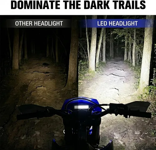 Vista 5 de AnXin - Faro delantero para motocicleta LED universal para YZ125 YZ250 TTR230 YZ250F YZ450F DRZ400 WR250F WR450F, la mayoría de las motocicletas