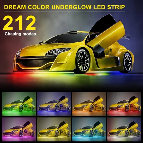 Vista 2 de OPP ULITE Tira de Luz Subterránea para Coche, Color de Persecución de Sueños, Material de Silicona Mejorado, 212 Modos, 252pcs LED, Kit de Luces