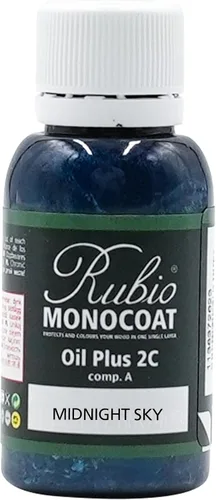 Vista 137 de Rubio Monocoat Muestra de Tinte y Acabado para Madera - Niebla 5% Aceite Plus Parte A Aceite de linaza para madera de secado rápido y ecológico