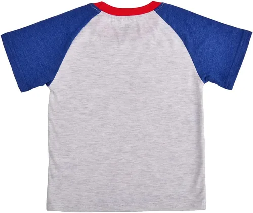 Vista 3 de Marvel Spider-Man - Conjunto de camiseta y pantalón deportivo de manga corta para niños pequeños y grandes - AzulRojoGris