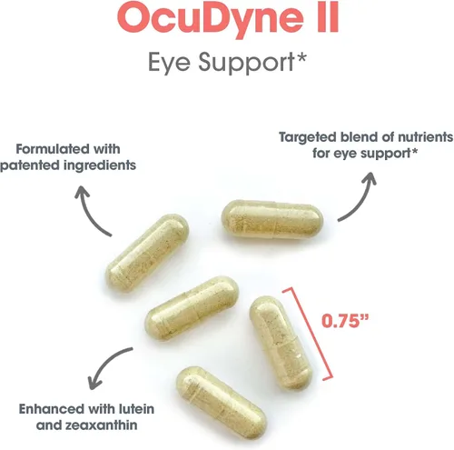 Vista 5 de Allergy Research Group ARG OcuDyne II Suplemento de salud ocular - Vitaminas de apoyo para la visión con luteína, zeaxantina y antioxidantes