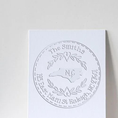 Vista 45 de Alabama State Wreath - Sello de sello de dirección personalizado para invitaciones de fiesta, tarjetas de vacaciones y decoración del hogar Sello