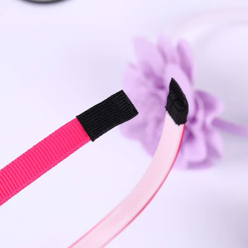 Vista 4 de XIMA 10 diademas de gasa con flores para niñas, para niños, adolescentes, accesorios para el cabello Big Fabric Floral Hair Hoops, Non Slip Hair