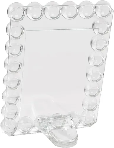Vista 9 de Marco de fotos de cristal transparente de 5 x 7 pulgadas, marco de fotos con 24 bolas de alta calidad, perfecto para oficina, hogar y decoración