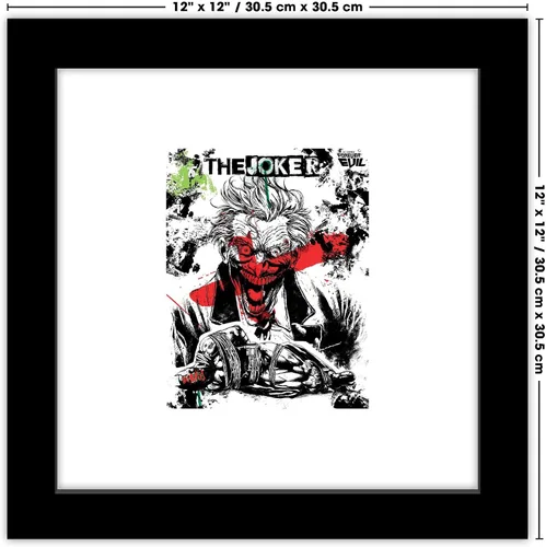 Vista 6 de Trends International Gallery Pops DC Comics - Arte de pared de collage de Joker, versión enmarcada negra, 12 x 12 pulgadas