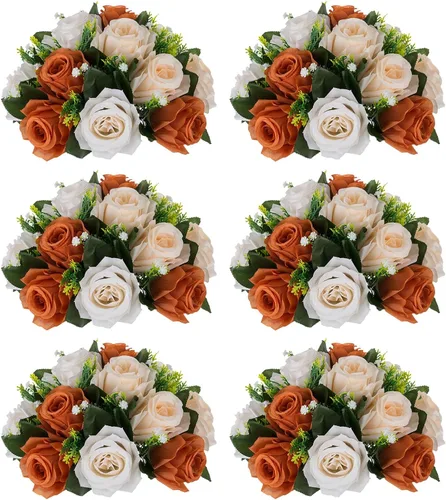 Vista 67 de NUPTIO Rosas Artificiales Negras Flores: Ramo de Flores Falsas Decoraciones de Halloween - 15 Cabezas Centros de Mesa de Rosas Artificiales con Base