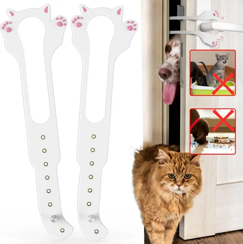 Vista 12 de Elilier Soporte de pestillo para puerta de gato, 8 tamaños ajustables 1*negro