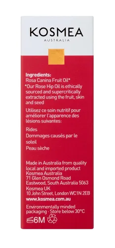 Vista 6 de Kosmea Aceite de rosa mosqueta de Australia 10mL - Cosechado de forma sostenible, antienvejecimiento