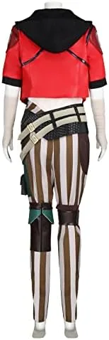 Vista 3 de LiuzilaiST Disfraz de cosplay de juego para mujer, uniforme de Cos, trajes de Halloween de manga corta con cinturón