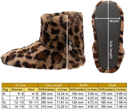 Vista 7 de mianshe Pantuflas tipo botín mullido para mujer y hombre con espuma viscoelástica