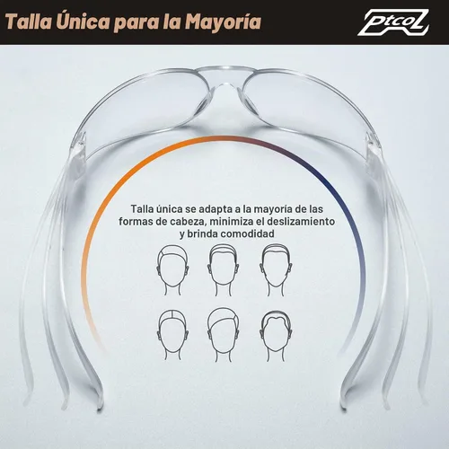 Vista 4 de Paquete de 3 Gafas de Seguridad a Granel con Lentes Cristalinas Transparentes Unisex Antirayones Gafas Protectoras Resistentes a Impactos
