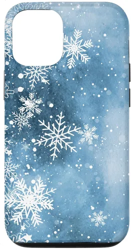 Vista 28 de Funda para iPhone 17 con diseño de copos de nieve con diseño de cristales helados
