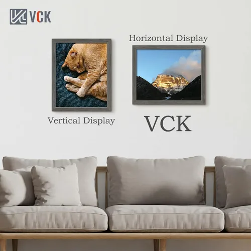 Vista 210 de VCK Marcos para póster de madera maciza de 22.375 x 34 pulgadas, marco de fotos A1 negro con montaje en pared, paquete de 3