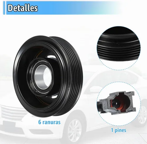 Vista 4 de uxcell Juego de embrague de compresor de CA Reemplazar para Subaru Impreza 2012-2016 A/C Embrague Conjunto de reparación