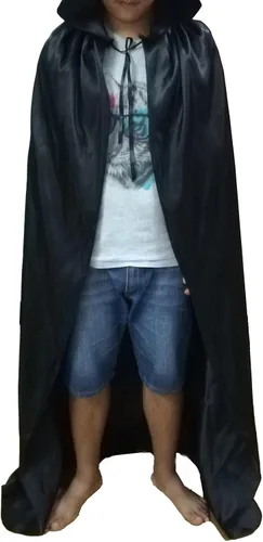 Vista 4 de Unisex capa con capucha Role Cape familia batas trajes de longitud completa