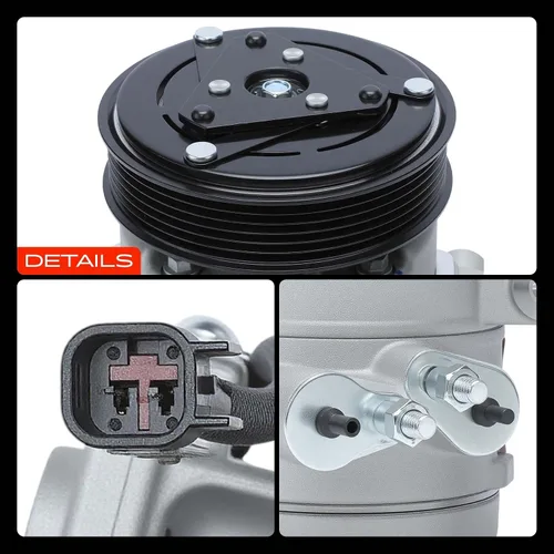 Vista 9 de A-Premium Compresor de aire acondicionado con embrague compatible con Ford Focus 2.0L 2008-2011, Transit Connect 2.0L 2010-2013, con compresor
