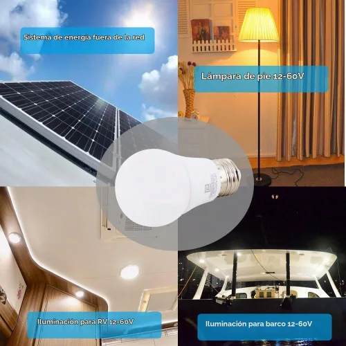 Vista 5 de Bombilla LED de 12 V-60 V, bajo voltaje, 12 V CA, CC, luz suave, luz suave de 3000 K, base regular E26, tornillo mediano de 3 W, equivalente a 25 W